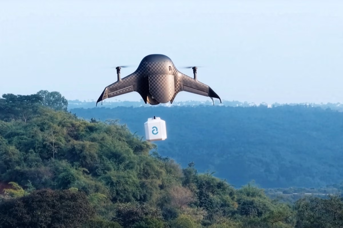Airbound drone logistics