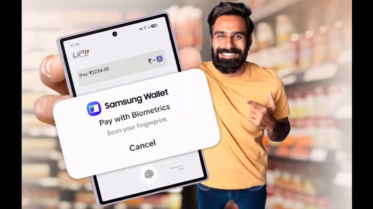 Samsung Wallet UPI biometric authentication